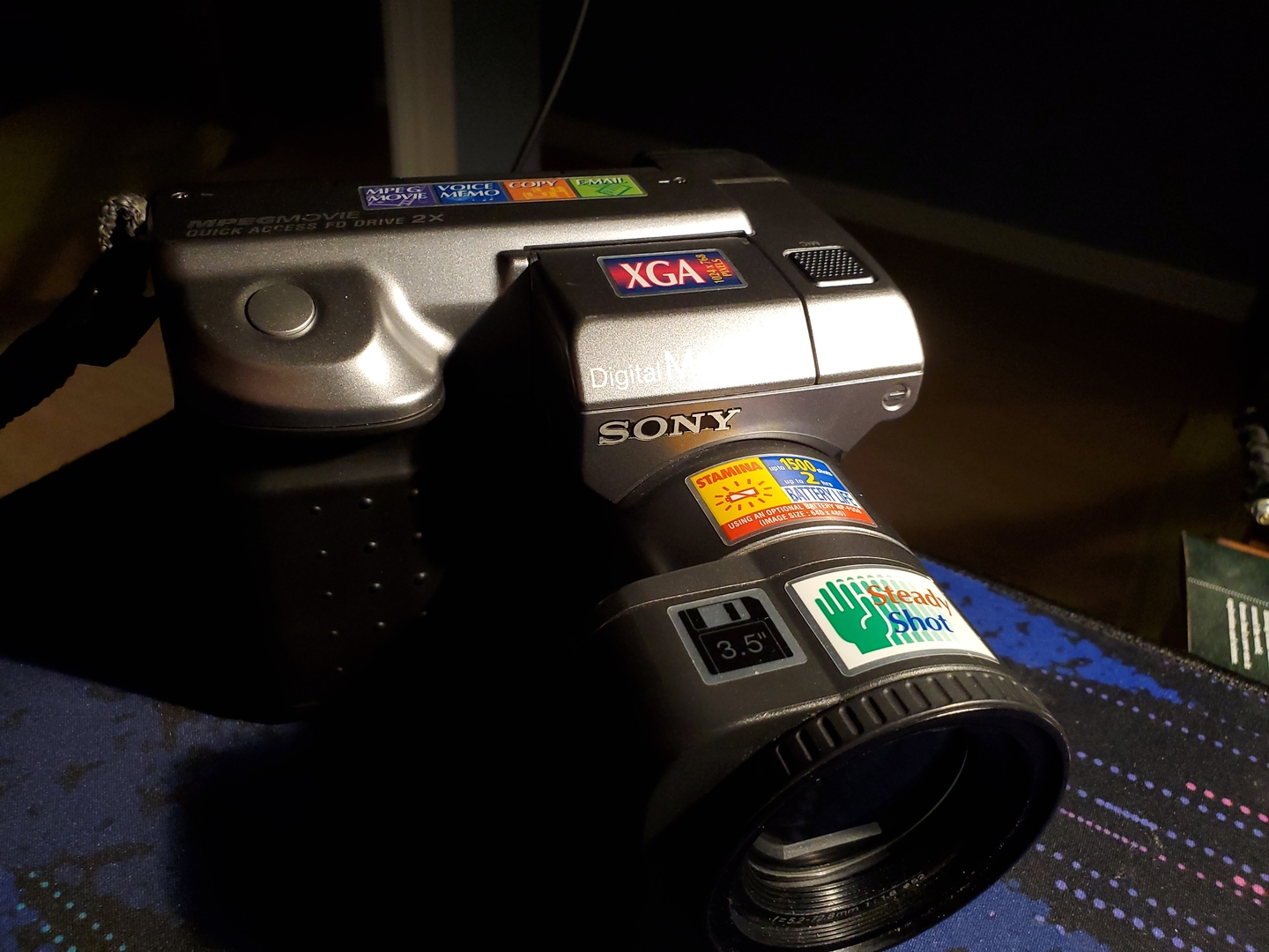 A frontal view of the MVC-FD91 from a top down perspective